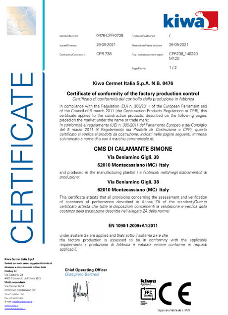 Certificazioni CMS Calamante